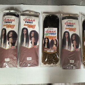 Lot Of (5) NEW Shake-N-Go Cuban Twist Braid 16" Brown/Ombre OT27